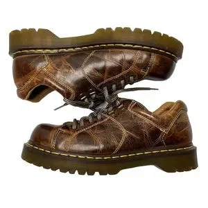 VINTAGE DR. MARTENS Chunky Distressed Brown Leather Steel Toe Shoes Men\'s 10M Dr. Martens | Shoes | Vintage Dr Martens Chunky Distressed  main image 2